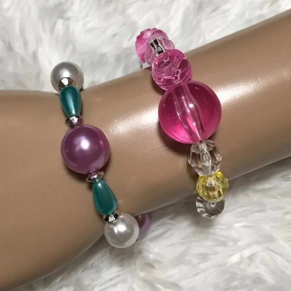 8 Pc Disney Princess Bead Necklace Bracelet Set